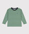 Jongens-T-shirt met lange mouwen van dunne jerseystof groen PALMERAIE/ PAUL