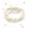 Meisjessnood in wolmix beige COQUILLE/geel DORE