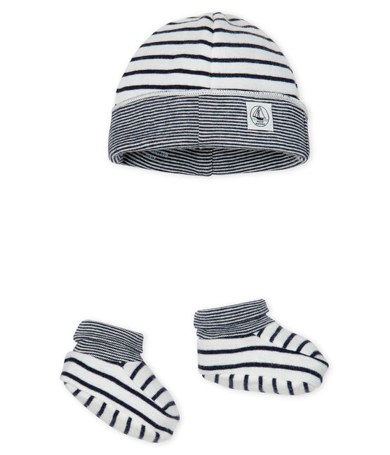 Set muts en schoentjes babyjongen van gebreide stof variante 1