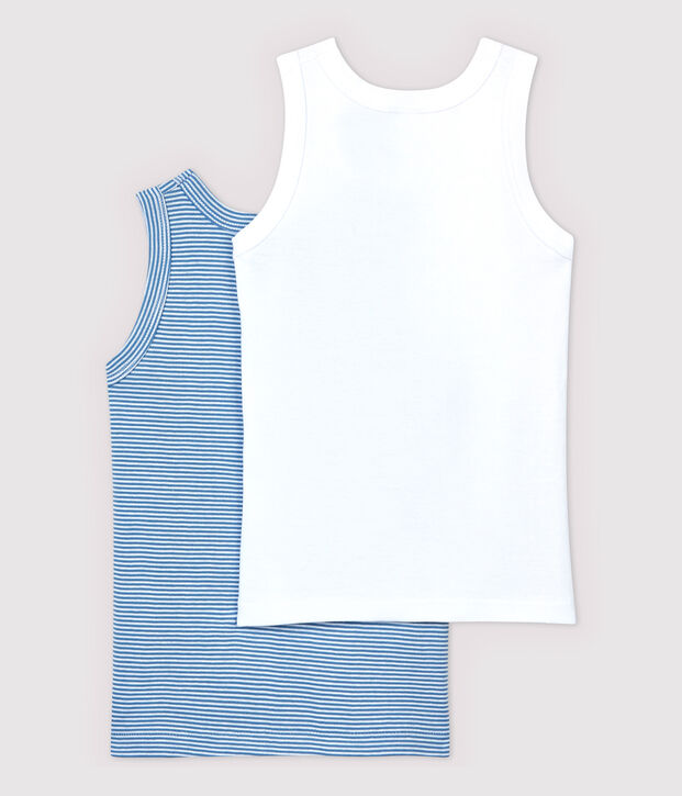 Lot de 2 d&eacute;bardeurs petit gar&ccedil;on en coton biologique multicouleur