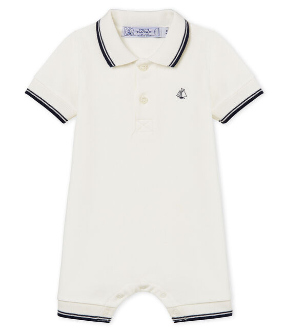 Combicourt polo bébé garçon blanc MARSHMALLOW