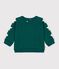 Effen katoenen babysweatshirt met sterrenbadges TREE