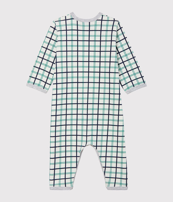 Dors bien sans pieds bébé garçon en tubique blanc MARSHMALLOW/blanc MULTICO