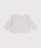 Tee-shirt manches longues en tubique bébé blanc AVALANCHE/ SKY CHINE