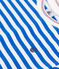 Katoenen kinder-T-shirt met korte mouw en streepjes blauw PORCELANA/ MARSHMALLOW