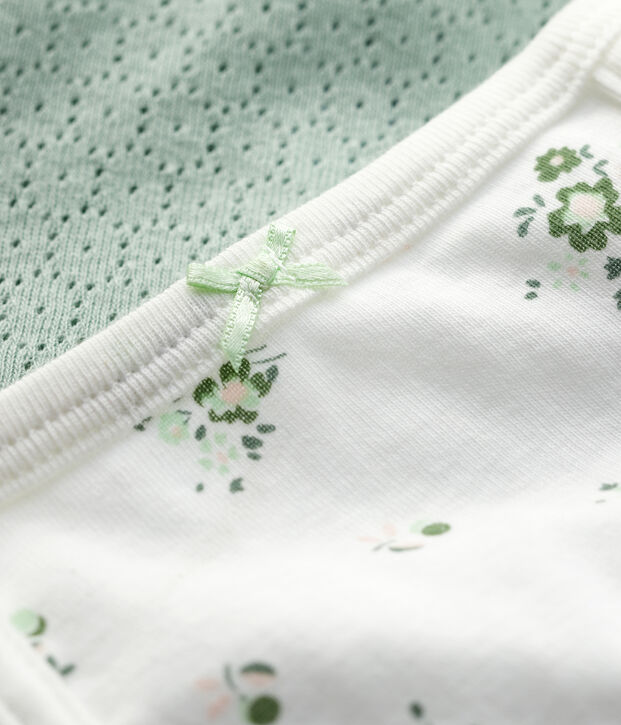 Lot 2 culottes taille haute en coton Femme multicouleur