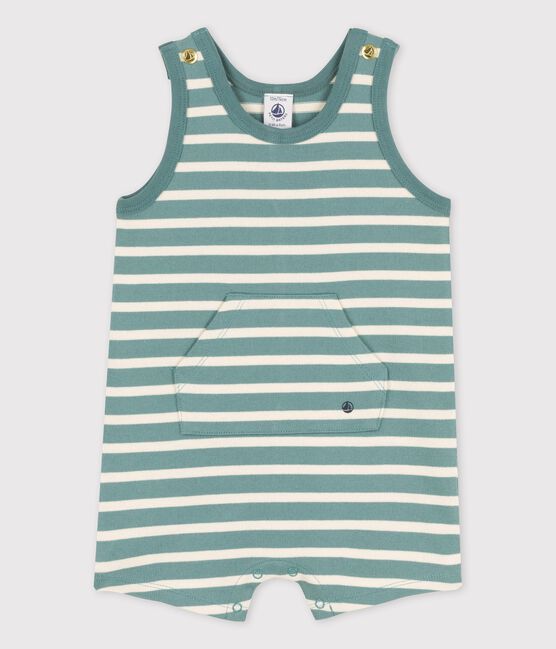 Combinaison courte en jersey épais bébé vert BRUT/blanc AVALANCHE
