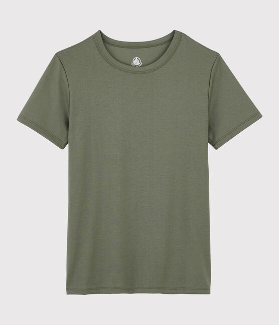 Katoenen damesshirt Sea island bruin LITOP