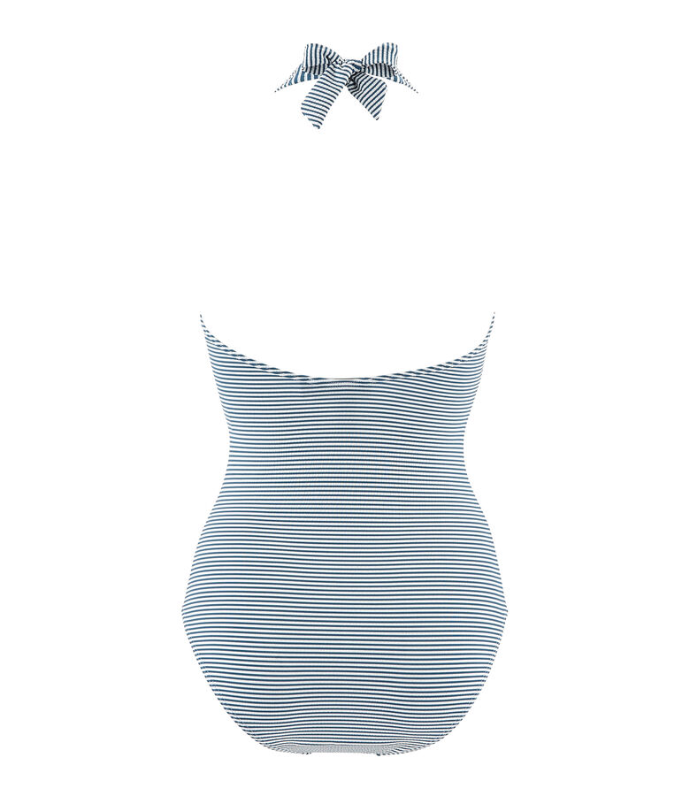 Maillot de bain 1 pi&egrave;ce femme vert PINEDE/blanc MARSHMALLOW