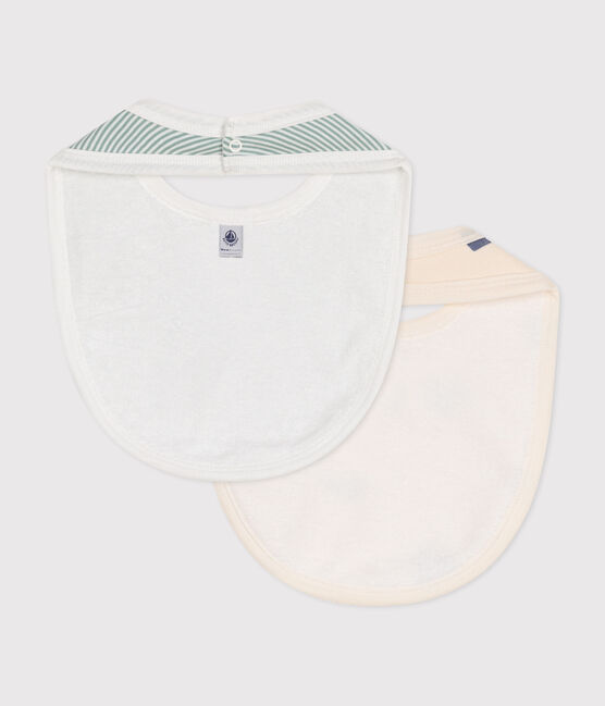 Lots de 2 bavoirs imprimés bébé variante 2