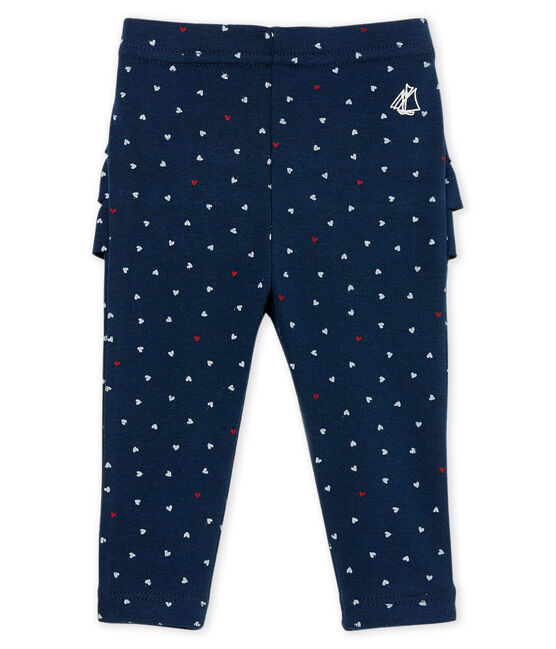 Legging bébé fille imprimé bleu HADDOCK/blanc MULTICO
