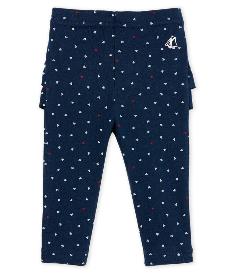Legging met print voor babymeisjes blauw HADDOCK/wit MULTICO