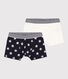 Set van 2 boxershorts voor jongens met sterretjes in katoen