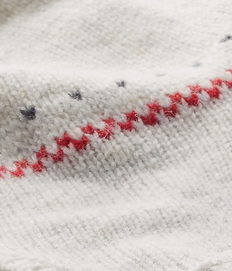 Bonnet p&eacute;ruvien b&eacute;b&eacute; mixte en laine m&eacute;lang&eacute;e gris MONTELIMAR CHINE