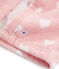 Cape de bain bébé en éponge rose CHARME/blanc MARSHMALLOW