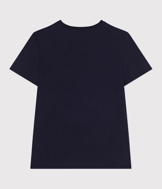 Tee-shirt Femme Le Droit en coton uni bleu marine