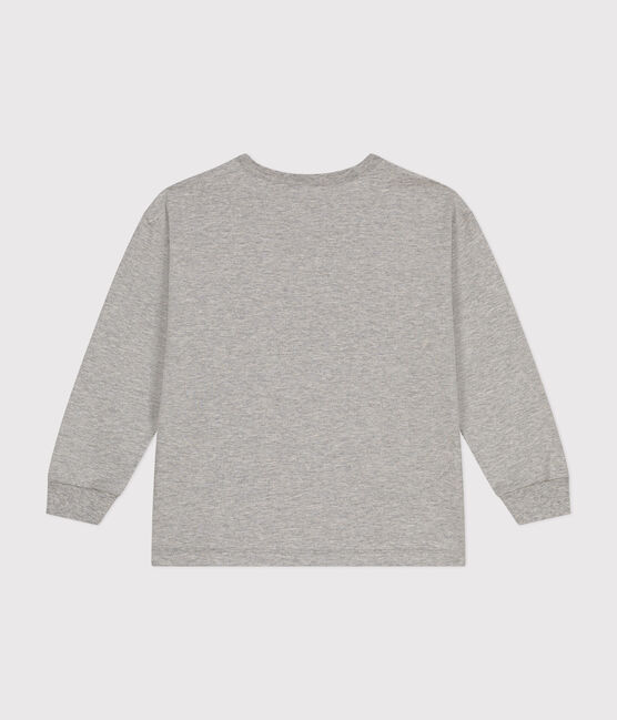Tee-shirt manches longues en jersey fin enfant garçon gris CHATON CHINE