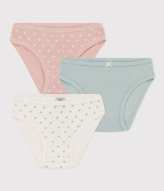 Lot de 3 culottes à pois en coton petite fille variante 1