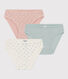 Lot de 3 culottes à pois en coton petite fille