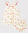 Jurk en bloomer met print babymeisje wit MARSHMALLOW/wit MULTICO