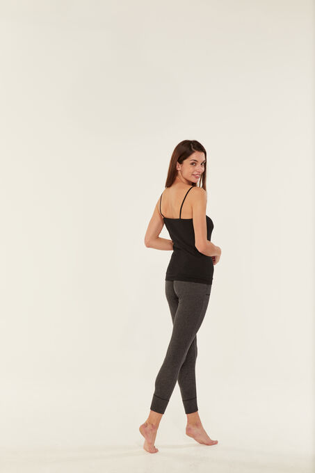 Caleçon long femme en tubique extrafin gris CITY CHINE