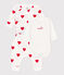 Ensemble 3 pièces en coton bébé blanc MARSHMALLOW/rouge TERKUIT