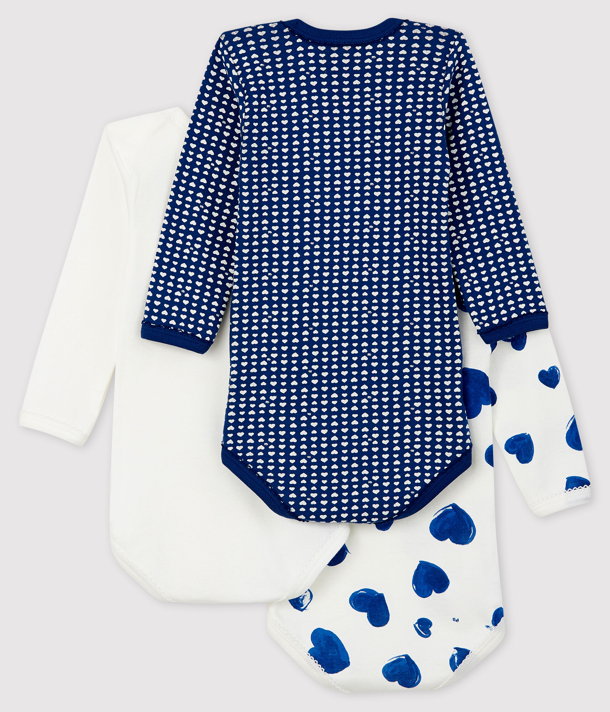 Lot de bodies manches longues bébé variante Petit Bateau