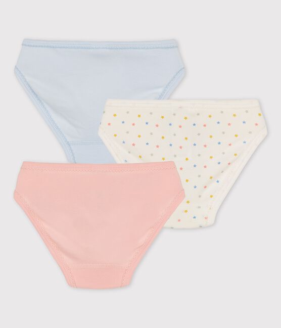 Lot de 3 culottes petite fille mini étoiles en coton biologique variante 1
