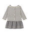 Jurk met streepjes voor babymeisjes beige COQUILLE/blauw SMOKING