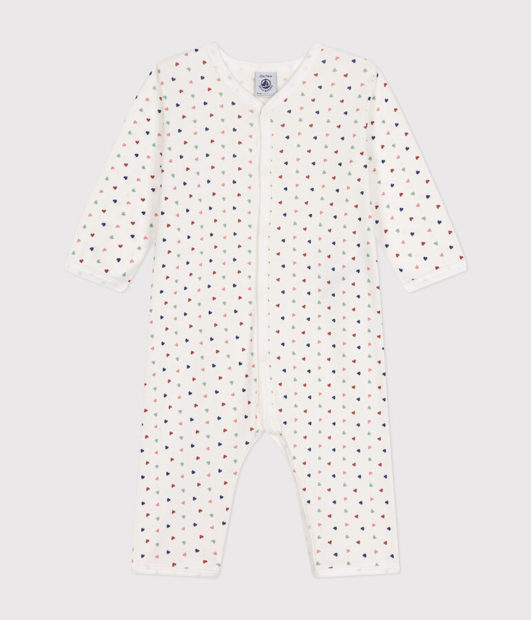 Pyjama sans pieds en coton b&eacute;b&eacute; blanc/bleu