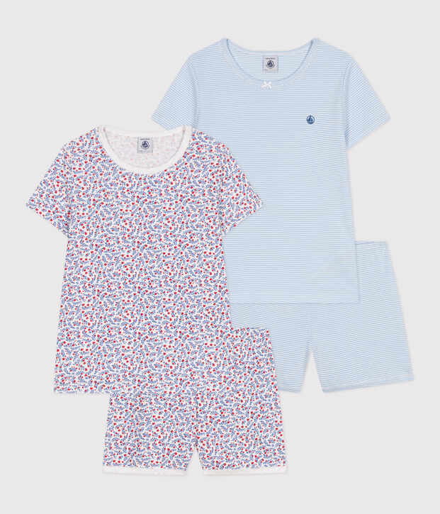 Setje met 2 katoenen korte pyjama's voor kinderen multicouleur