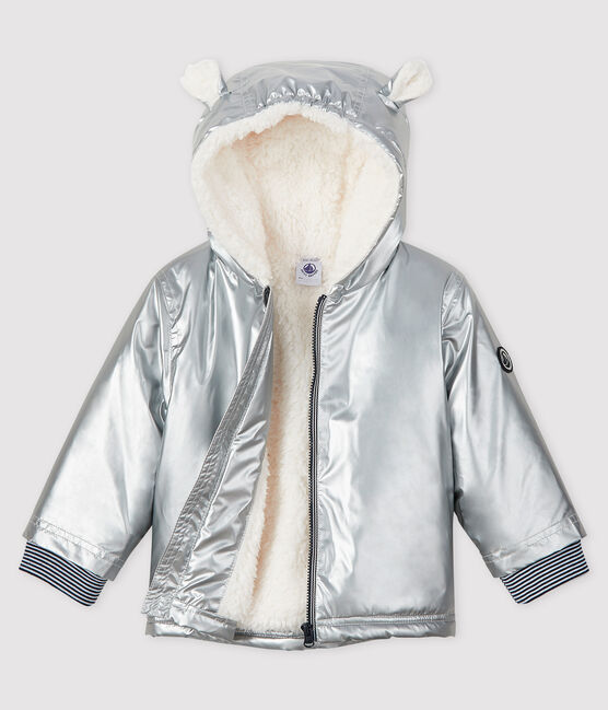 Warme regenjas baby meisje/jongen grijs ARGENT