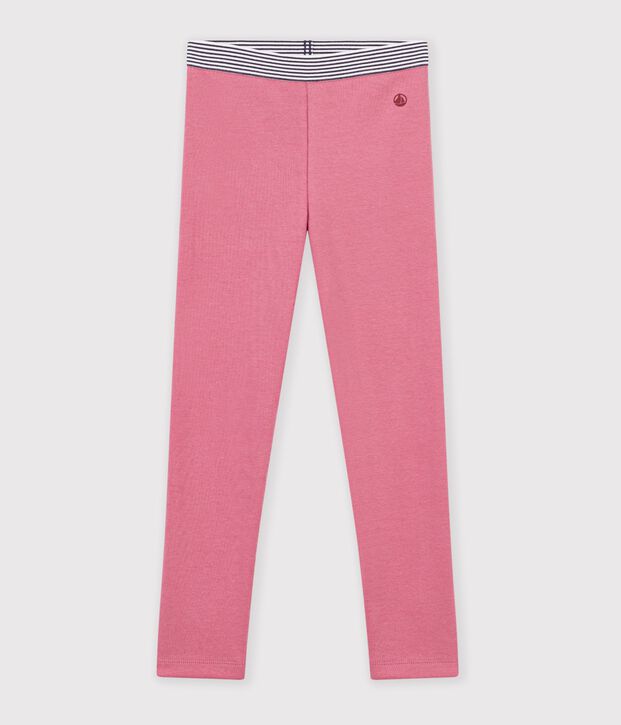 Effen katoenen legging voor kinderen roze