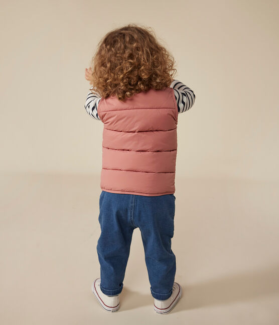 Gewatteerde bodywarmer voor baby's roze ROSEWOOD