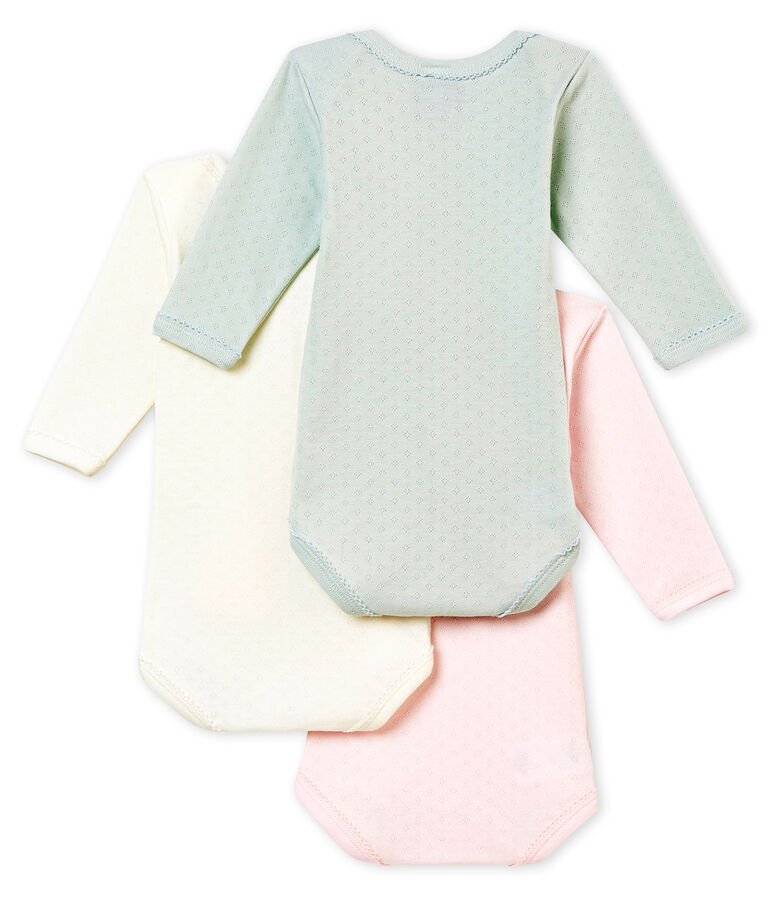 Set van 3 body's met lange mouwen voor babymeisjes multicouleur