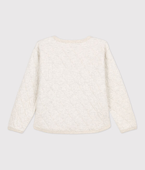 Cardigan en tubique enfant fille / garçon beige MONTELIMAR CHINE