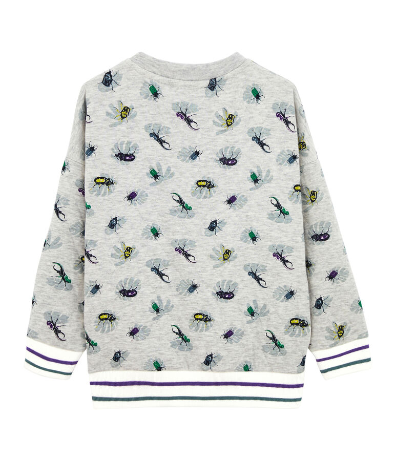 Sweat shirt enfant gar&ccedil;on gris/multicouleur