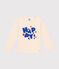 T-shirt met lange mouw van dunne jersey voor jongens ecru AVALANCHE