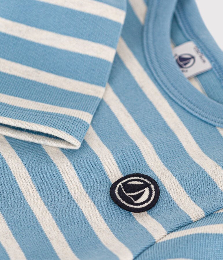 Marini&egrave;re voor baby's van dik jerseykatoen blauw/beige