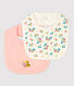Lot de 2 bavoirs  en coton biologique