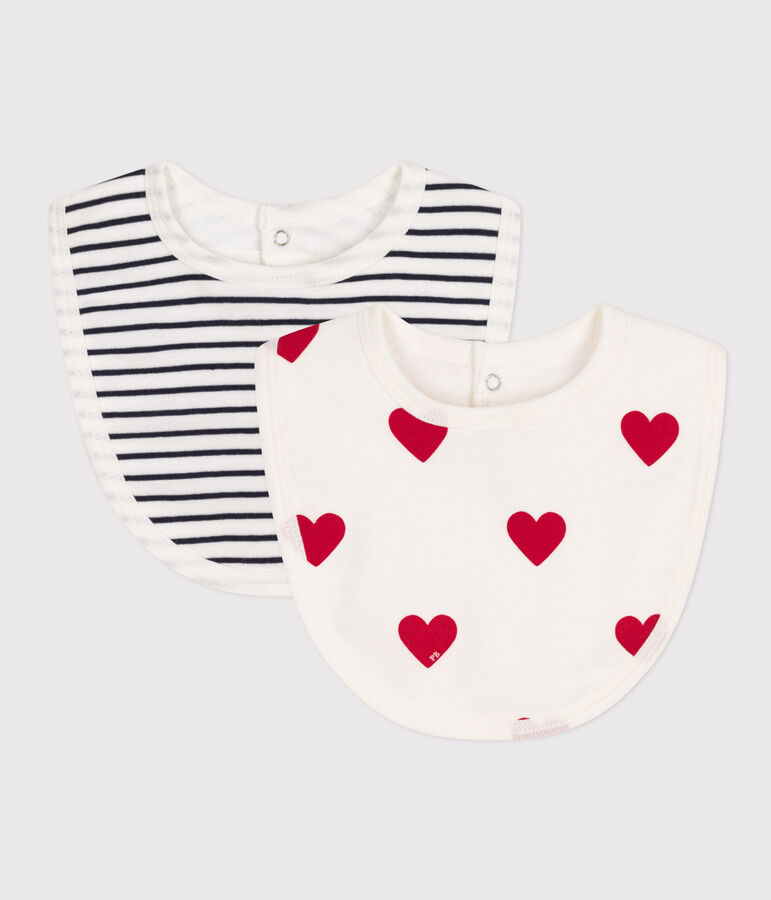 LOT DE 2 BAVOIRS B&Eacute;B&Eacute; EN COTON multicouleur