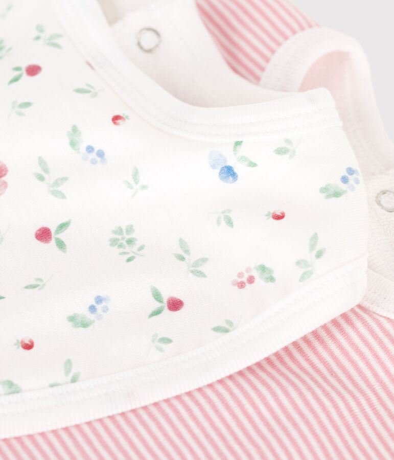 Lots de deux bavoirs b&eacute;b&eacute; en coton imprim&eacute; multicouleur