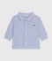 Chemise en popeline rayée bébé GAULOISE/ MARSHMALLOW