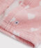 Cape de bain cœurs bébé en éponge rose CHARME/blanc MARSHMALLOW
