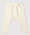 Broek in dikke jersey voor baby's ecru