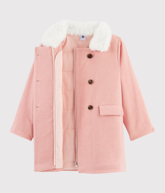 Wollen meisjesjas roze ROSE