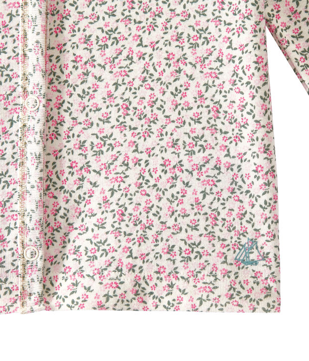 Cardigan fille imprim&eacute; blanc/multicouleur