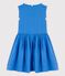 Robe sans manche en lin enfant fille bleu BRASIER