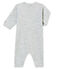 Pyjama zonder voetjes voor babyjongens grijs POUSSIERE/wit MARSHMALLOW