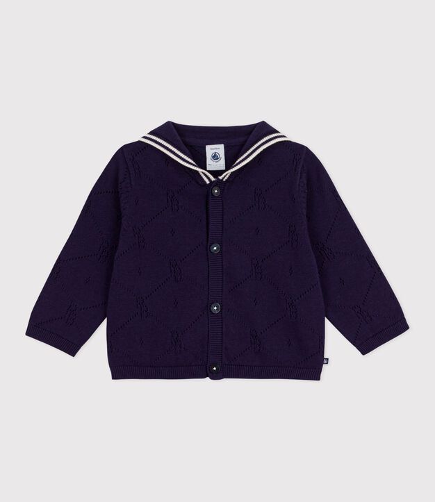 Babyvestje van ajourkatoen met matrozenkraagje SOIR